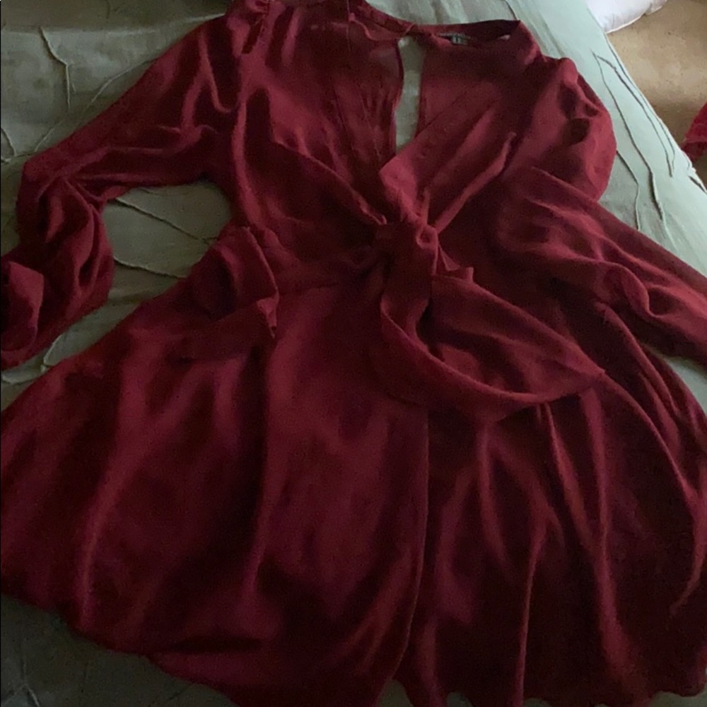 Burgundy dress